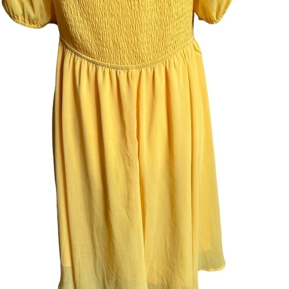 Byinns Sweetheart Neckline Dress Smocked Puff Short Sleeve Dress Size Large - Picture 8 of 17